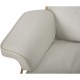 Charles Eames Lounge chair med ottoman i hvid læder 2010'erne