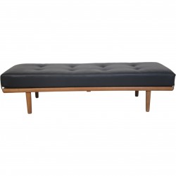 Hans Wegner GE19 daybed i sort læder 1960'erne