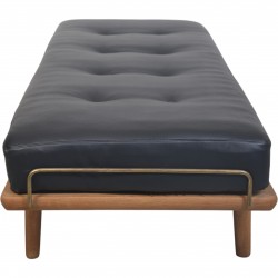 Hans Wegner GE19 daybed i sort læder 1960'erne
