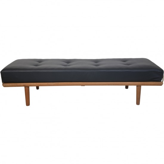 Hans Wegner GE19 daybed i sort læder 1960'erne