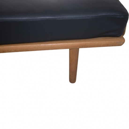 Hans Wegner GE19 daybed i sort læder 1960'erne