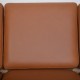 Hans Wegner GE290 3-personers sofa af eg og valnød med anilin læder 1990'erne