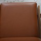 Hans Wegner GE290 3-personers sofa af eg og valnød med anilin læder 1990'erne