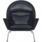 Hans Wegner CH468 Oculus chair reupholstered in black classic leather