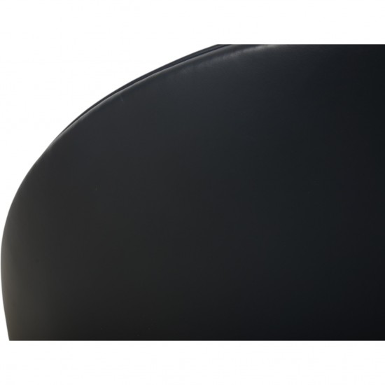Hans Wegner CH468 Oculus chair reupholstered in black classic leather