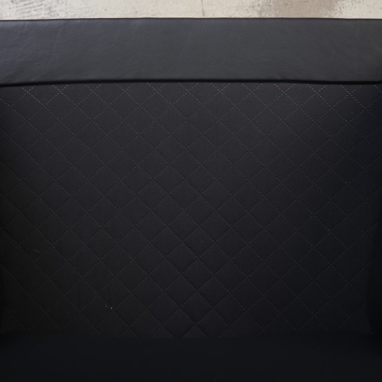 Hans Wegner CH468 Oculus chair reupholstered in black classic leather