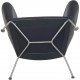Hans Wegner CH468 Oculus chair reupholstered in black classic leather