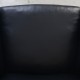 Hans Wegner CH468 Oculus chair reupholstered in black classic leather