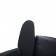 Hans Wegner CH468 Oculus chair reupholstered in black classic leather