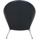 Hans Wegner CH468 Oculus chair reupholstered in black classic leather