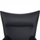 Hans Wegner CH445 Wing chair reupholstered in black Bizon leather