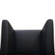 Hans Wegner CH445 Wing chair reupholstered in black Bizon leather