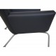 Hans Wegner CH445 Wing chair reupholstered in black Bizon leather