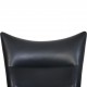 Hans Wegner CH445 Wing chair in black leather 1990s
