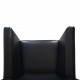 Hans Wegner CH445 Wing chair in black leather 1990s