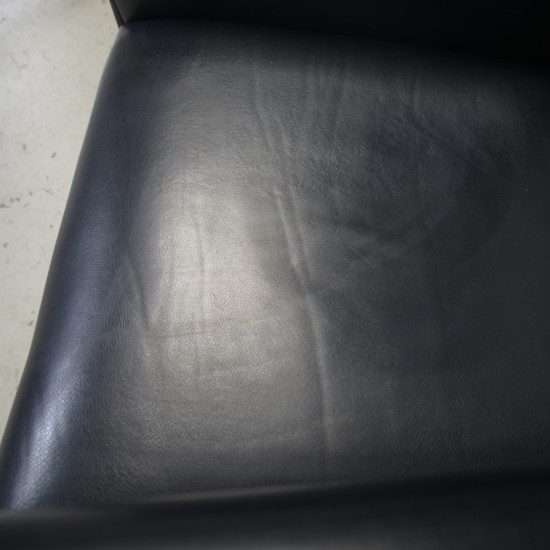 Hans Wegner CH445 Wing chair in black leather 1990s
