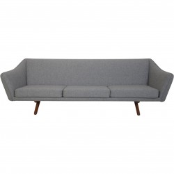 Illum Wikkelsø ML-90 3-personers sofa Nybetrukket med Hallingdal 130 stof 1960'erne