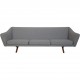 Illum Wikkelsø ML-90 3-personers sofa Nybetrukket med Hallingdal 130 stof 1960'erne