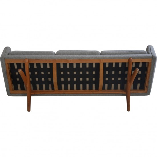 Illum Wikkelsø ML-90 3-personers sofa Nybetrukket med Hallingdal 130 stof 1960'erne