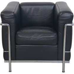 Le Corbusier LC2/1 stol i sort Pelle læder 2000'erne