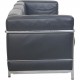 Le Corbusier LC2/3 3.personers sofa i sort Pelle læder 2000'erne