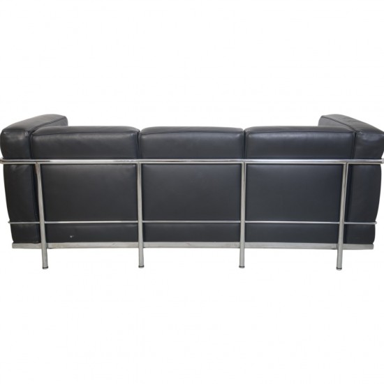 Le Corbusier LC2/3 3.personers sofa i sort Pelle læder 2000'erne