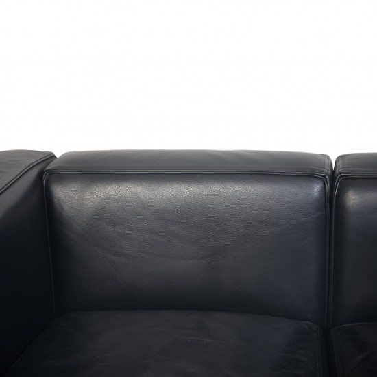Le Corbusier LC2/3 3.personers sofa i sort Pelle læder 2000'erne