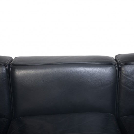 Le Corbusier LC2/3 3.personers sofa i sort Pelle læder 2000'erne