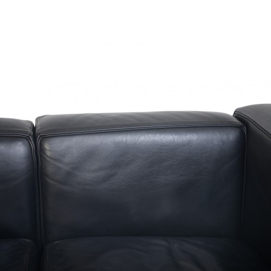 Le Corbusier LC2/3 3.personers sofa i sort Pelle læder 2000'erne