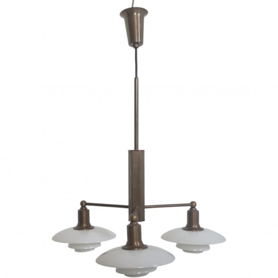 Poul Henningsen stammekrone lampe i bruneret messing 1997