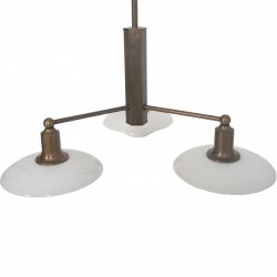 Poul Henningsen stammekrone lampe i bruneret messing 1997