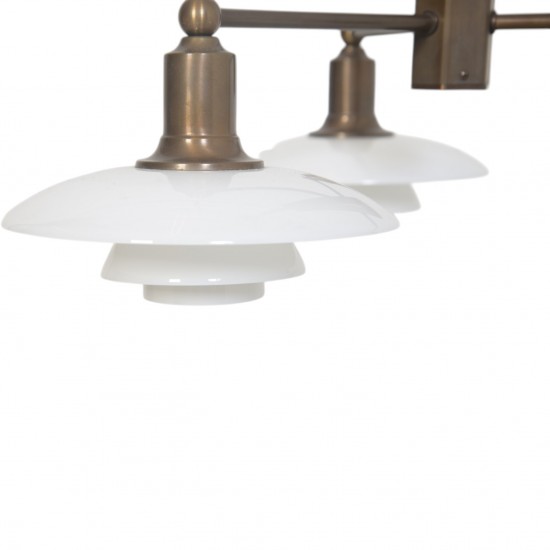 Poul Henningsen stammekrone lampe i bruneret messing 1997