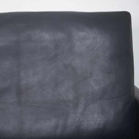 Poul Kjærholm PK31 2.personers sofa i sort aura læder 1988
