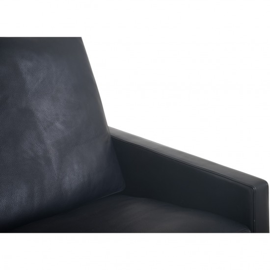Poul Kjærholm PK31 2.personers sofa i sort aura læder 1988