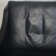 Børge Mogensen 2209 3.personers sofa i sort læder 1980'erne