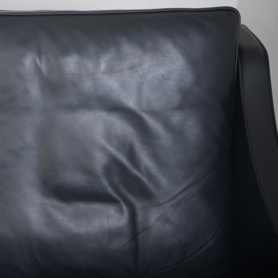 Børge Mogensen 2209 3.personers sofa i sort læder 1980'erne