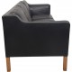 Børge Mogensen 2213 3.personers sofa i sort læder 2001