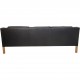 Børge Mogensen 2213 3.personers sofa i sort læder 2001