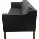 Børge Mogensen 2213 3.personers sofa i sort læder 2001