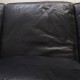 Børge Mogensen 2213 3.personers sofa i sort læder 2001