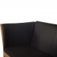 Erik Jørgensen 3 personers tremmesofa i mørkebrunt læder 2012