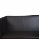 Erik Jørgensen 3 personers tremmesofa i mørkebrunt læder 2012