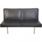 Hans Wegner AP35 2.personers sofa i sort læder 1970'erne