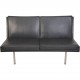 Hans Wegner AP35 2.personers sofa i sort læder 1970'erne