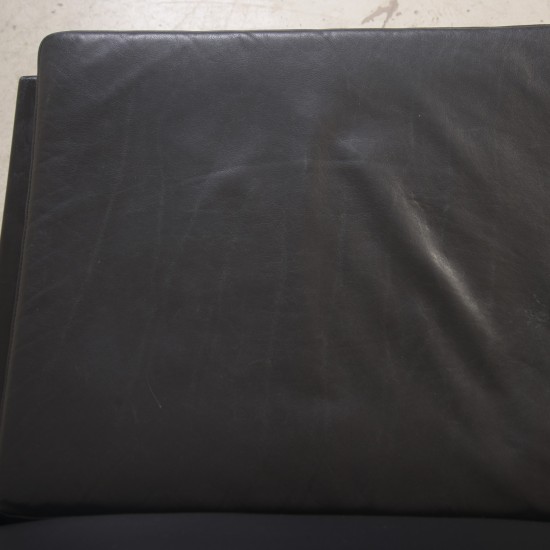 Hans Wegner AP35 2.personers sofa i sort læder 1970'erne