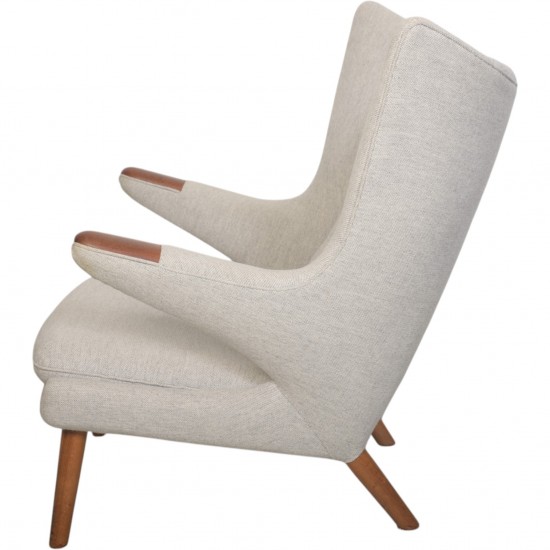 Hans Wegner Bamse stol i gråt Hallingdal stof 1960'erne