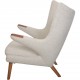 Hans Wegner Bamse stol i gråt Hallingdal stof 1960'erne