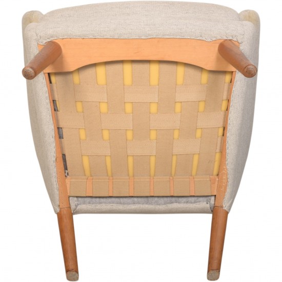 Hans Wegner Bamse stol i gråt Hallingdal stof 1960'erne