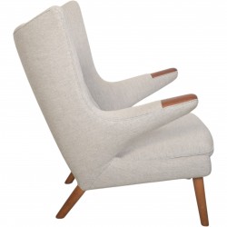 Hans Wegner Bamse stol i gråt Hallingdal stof 1960'erne