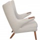 Hans Wegner Bamse stol i gråt Hallingdal stof 1960'erne